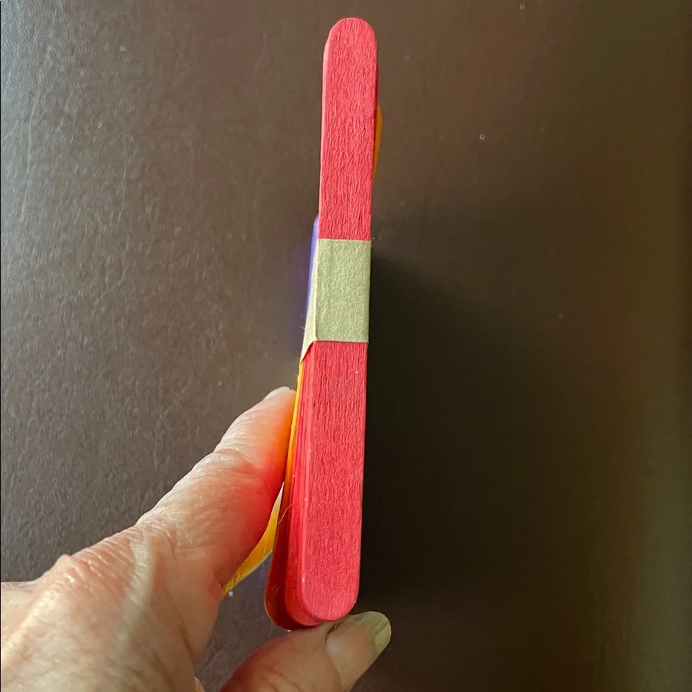 50 Pack 4.5 Inch Multi Color Rainbow Popsicle Sticks